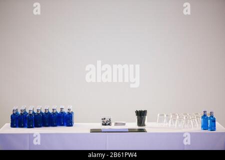 Water station in a conference room Stock Photo