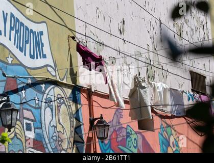 Buenos Aires, Deutschland. 20th Sep, 2019. Colorfully painted houses in the La Boca district in Buenos Aires around the Caminito alley. | usage worldwide Credit: dpa/Alamy Live News Stock Photo