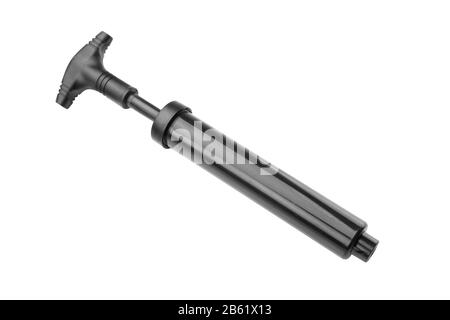 The new hand pump for the sport. On a white background, close-up. Stock Photo