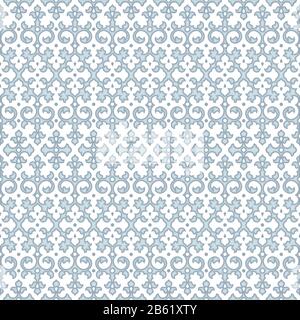 oriental 3d Seamless Pattern Background. Vector Curl Decoration For Wallpaper or Invitation Card. Swirl Design Stock Vector