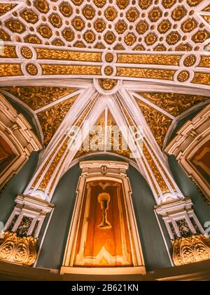 The Capela dos Ossos, Chapel of Bones in Evora Portugal Stock Photo