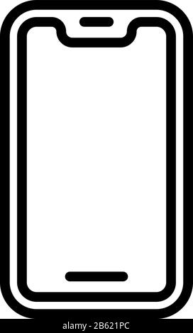 phone flat icon on white background Stock Vector
