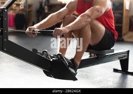 Sporty man practicing cross training Stock Photo