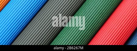 Sample of colored structured craft paper Stock Photo