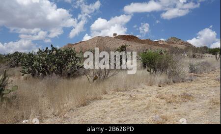 Archaeological Site, La Quemada in Zacatecas Mexico. Majestic, Giant Stock Photo