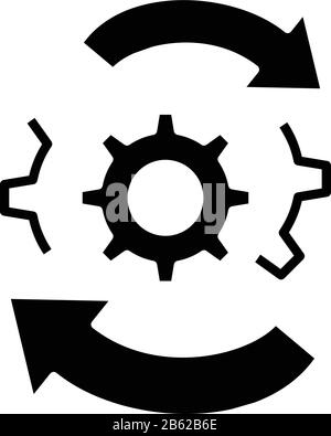 Working mechanism linear icon concept. Working mechanism line vector ...