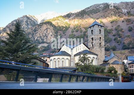 Sant Esteve church in Andorra la Vella Stock Photo