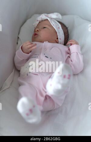 Newborn baby girl (only has 12 days from birth) Stock Photo
