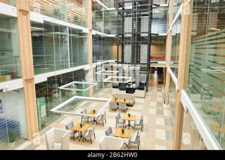 moder cafe under the open air, place where work can be beautiful . amazing office spaces in the world Stock Photo