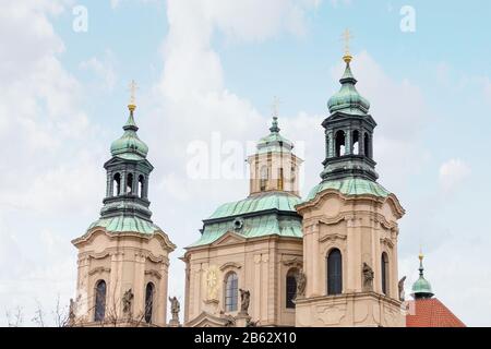 Cathedral of Saint Nicolas in Prague, Czech Republic Stock Photo