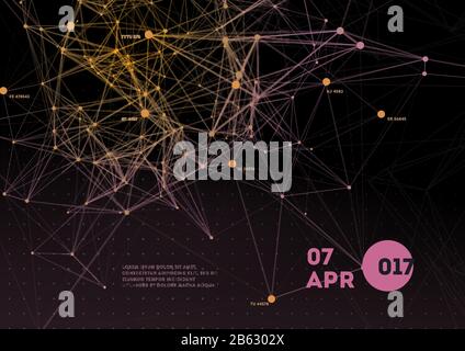 3D Abstract Mesh Background with Circles, Lines and triangular Shapes ...