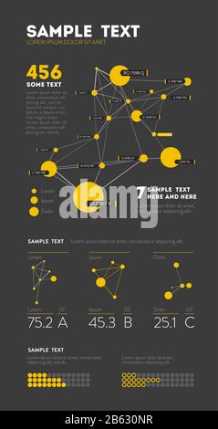 Futuristic infographic. Information aesthetic design. Complex data threads graphic visualization. Abstract data graph Stock Vector