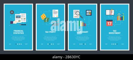 Vector flat design statistics vertical column graph template for your ...