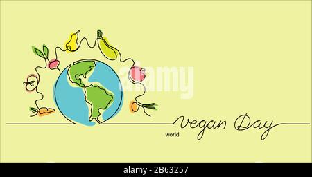 World vegan day Stock Vector