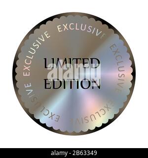 Limited edition round hologram Stock Vector