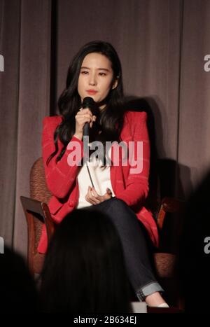 Liu Yifei 03/07/2020 'Mulan' Special Screening held at The Directors Guild of America Theatre in Los Angeles, CA Photo by Izumi Hasegawa/HollywoodNewsWire.net Photo via Credit: Newscom/Alamy Live News