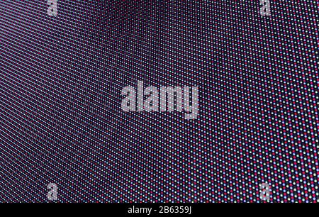 the pixels in a street LED screen Stock Photo