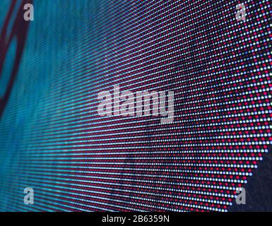 the pixels in a street LED screen Stock Photo