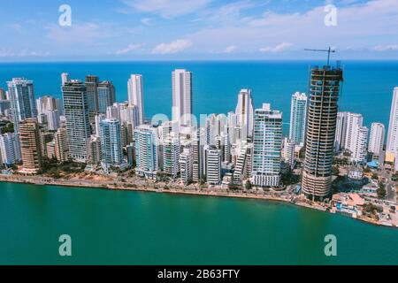 Aerial view of Cartagena Bocagrande Stock Photo