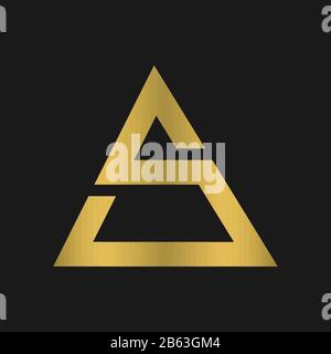 Abstract letter S logo vector with triangle design Stock Vector