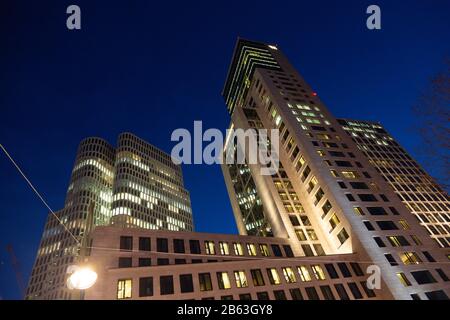 Residential and office building with Hotel Motel One Berlin-Upper West and Waldorf-Astoria in Charlottenburg, Berlin, Germany Stock Photo