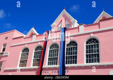 Reid Street, Hamilton City, Pembroke Parish, Bermuda Stock Photo