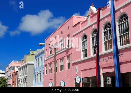 Reid Street, Hamilton City, Pembroke Parish, Bermuda Stock Photo