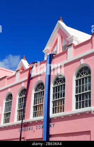 Reid Street, Hamilton City, Pembroke Parish, Bermuda Stock Photo