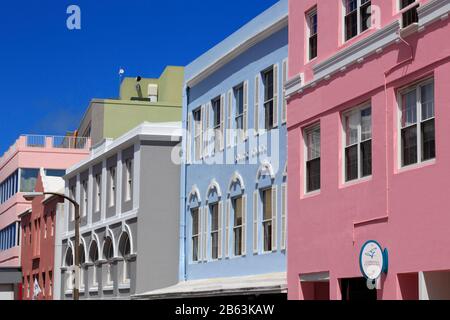 Reid Street, Hamilton City, Pembroke Parish, Bermuda Stock Photo