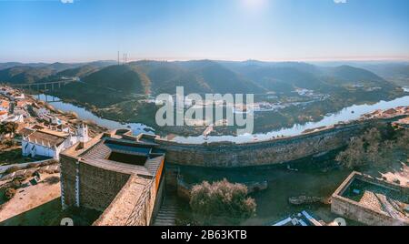 Mertola town and castle in Portugal Stock Photo