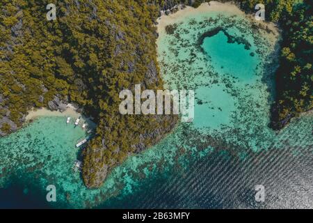 Aerial view of Coron island in Palawan, Philippines Stock Photo