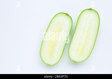 winter melon on white background. Copy space Stock Photo
