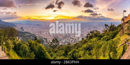 Montserrate view in Bogota, Colombia Stock Photo