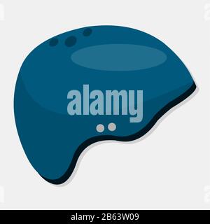 blue skateboard helmet isolated vector illustration Stock Vector