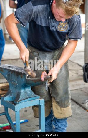 blacksmiths and farriers display at the Tenterfield show in northern new south wales, australia, in 2020 Stock Photo