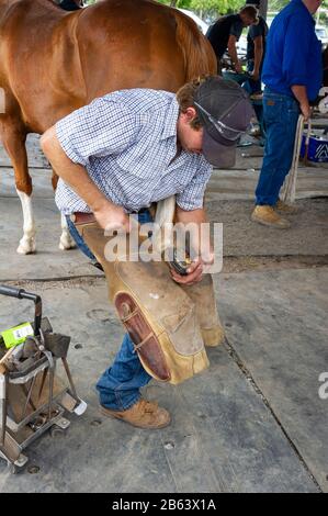 blacksmiths and farriers display at the Tenterfield show in northern new south wales, australia, in 2020 Stock Photo
