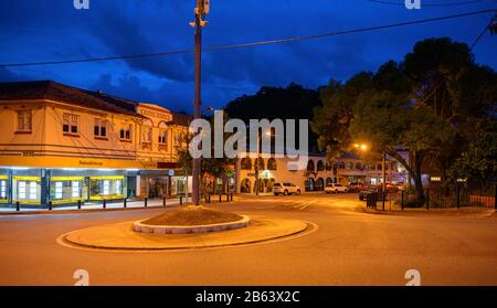 night view of the cbd in Murwillumbah in northern new south wales, australia Stock Photo