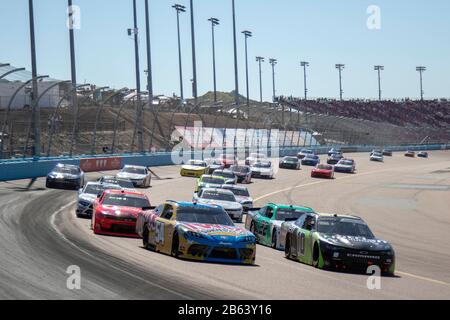 Avondale, Arizona, USA. 7th Mar, 2020. Ross Chastain (10) races for position for the LS Tractor 200 at Phoenix Raceway in Avondale, Arizona. (Credit Image: © Logan Arce/ASP) Stock Photo