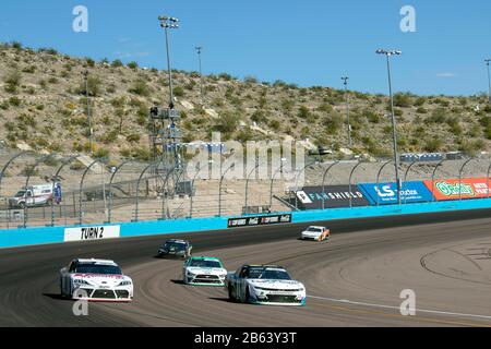 Avondale, Arizona, USA. 7th Mar, 2020. Justin Haley (11) races for position for the LS Tractor 200 at Phoenix Raceway in Avondale, Arizona. (Credit Image: © Logan Arce/ASP) Stock Photo