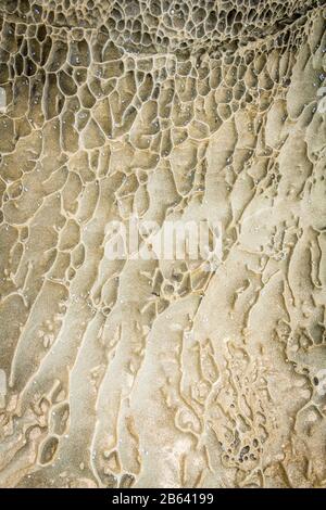 The harsh rocky coastline at Artillery Rock along the Great Ocean Road, Victoria, Australia. Stock Photo