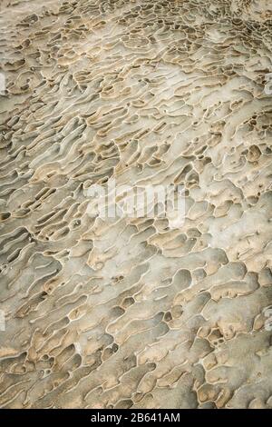 The harsh rocky coastline at Artillery Rock along the Great Ocean Road, Victoria, Australia. Stock Photo