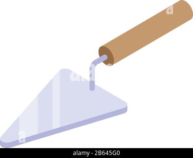 Construction trowel icon, isometric style Stock Vector