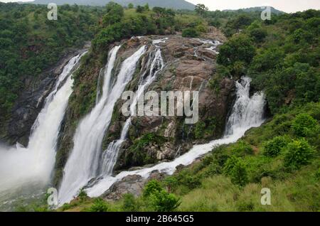 Gaganachukki and Bharachukki falls, Chamarajnagar, near Somanathapura, Karnataka, India Stock Photo