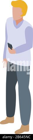 Work employer icon, isometric style Stock Vector
