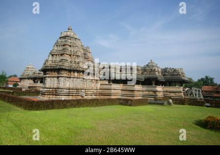 Veera Narayana temple, it was built during the rule of the Hoysala Empire, Belavadi, Karnataka, India Stock Photo