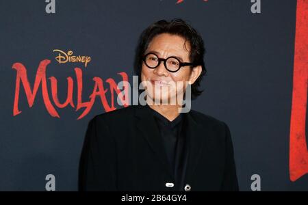 Hollywood, USA. 09th Mar, 2020. Jet Li walking the red carpet at Premiere Of Disney's 'Mulan' held at Dolby Theatre on March 9, 2020 in Hollywood, California USA (Photo by Parisa Afsahi/Sipa USA) Credit: Sipa USA/Alamy Live News Stock Photo