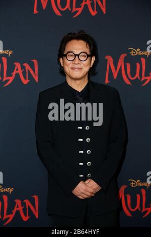 Hollywood, USA. 09th Mar, 2020. Jet Li walking the red carpet at Premiere Of Disney's 'Mulan' held at Dolby Theatre on March 9, 2020 in Hollywood, California USA (Photo by Parisa Afsahi/Sipa USA) Credit: Sipa USA/Alamy Live News Stock Photo