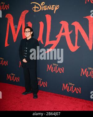 Hollywood, USA. 09th Mar, 2020. Jet Li walking the red carpet at Premiere Of Disney's 'Mulan' held at Dolby Theatre on March 9, 2020 in Hollywood, California USA (Photo by Parisa Afsahi/Sipa USA) Credit: Sipa USA/Alamy Live News Stock Photo