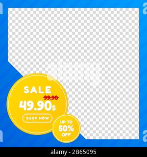 Sale banner promotion discount price space for your picture can use for your business. vector illustration. Stock Vector