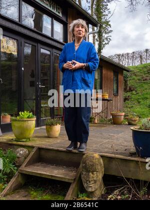 Author Julia Blackburn in the garden of her home in Suffolk Stock Photo ...